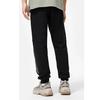 Li Ning Comfortable Casual Letter Print Cuffed Knitted Sports Pants Men Bottoms Black AKLU953-1