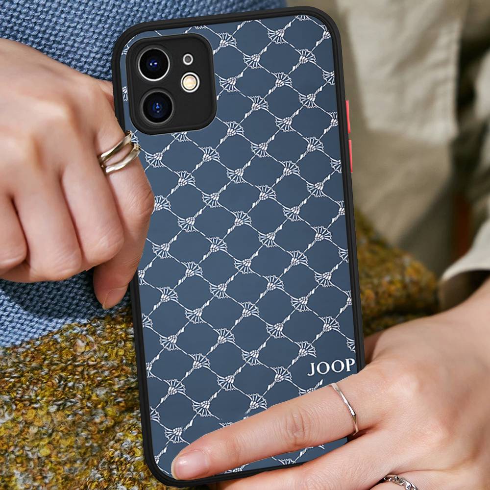 

J-Joops Logo For IPhone 15 16 Pro Max 11 12 13 14 XS XR X Plus 16E Matte Translucent Phone Cover iphone 12pro max