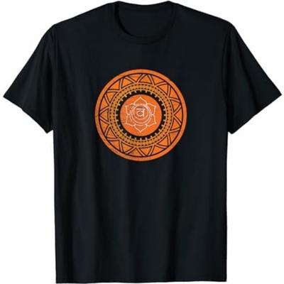Sacred Geometry Sacral Chakra Svadhishthana Mantra DMT Yoga T-Shirt MAILINH Mens Womens Tank Top Sweatshirt Hoodie Black