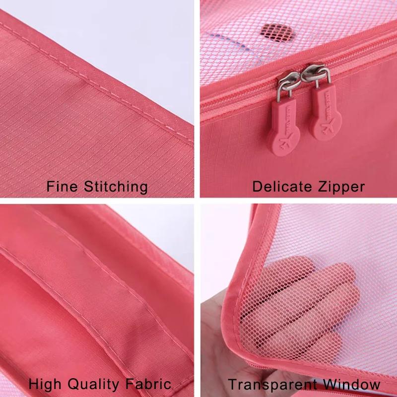 6pcs Travel Organizer Storage Bags Portable Travel Suitcases Organizer Travel Bag for Women Luggage Organizer Clothes Shoes Bag
