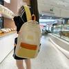 New middle and high school college students contrasting color schoolbags large-capacity backpacks simple small fresh Mori girls backpack women