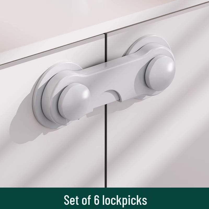Children's Adjustable Safety Lock for Drawers, Cabinets, and Refrigerators - Anti-Pinch, Transparent, Baby-Proof Latch.