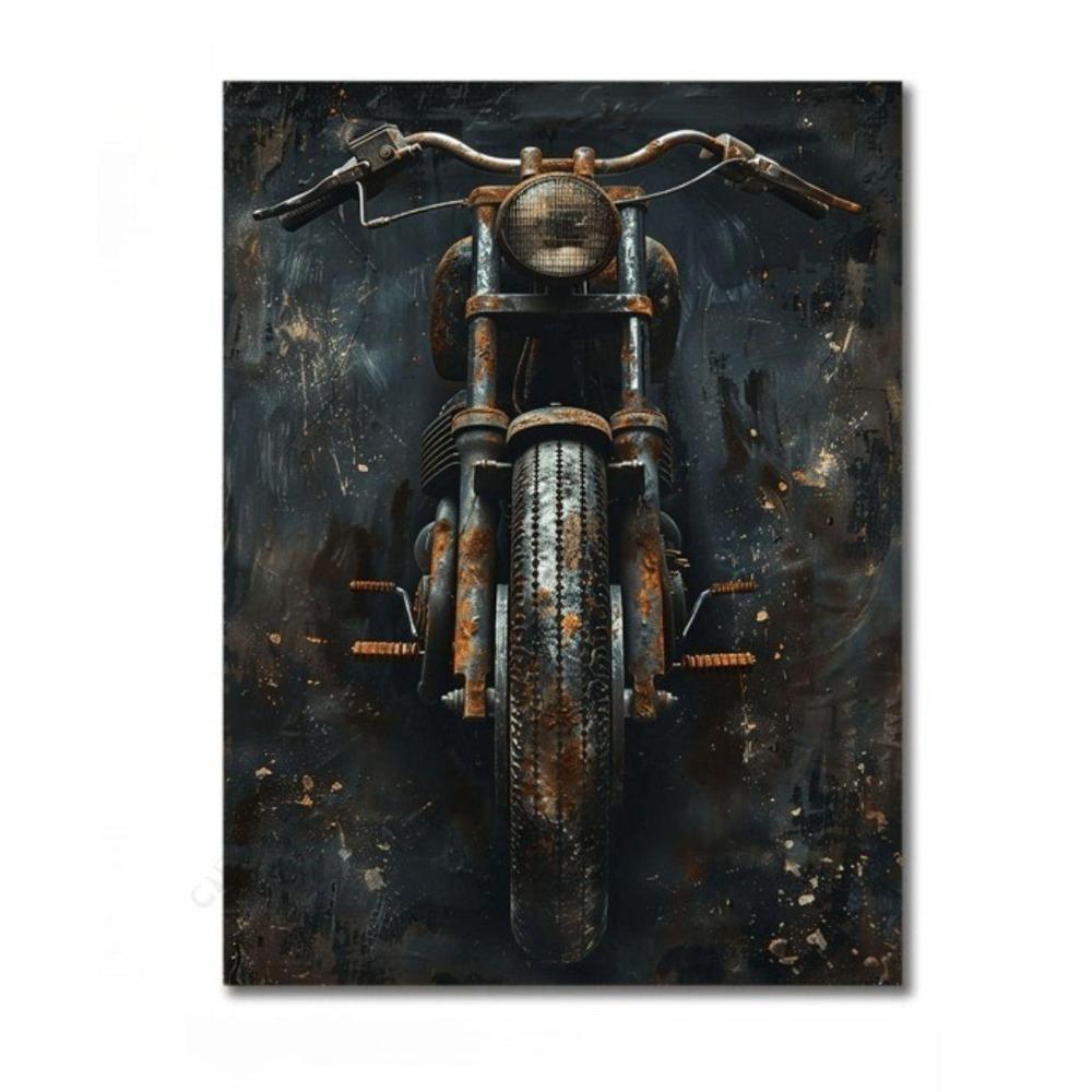 Moto metal interior plaque in the garage in the bar on the wall 20x30cm