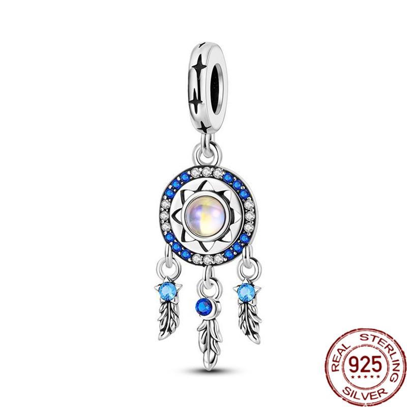 Genuine copper Dreamcatcher Tassel Charm Bead Charms Bead Charms Ideal For Women Authentic Bracelets Bangles Fashion Do It Yourself Jewellery Hot Gift