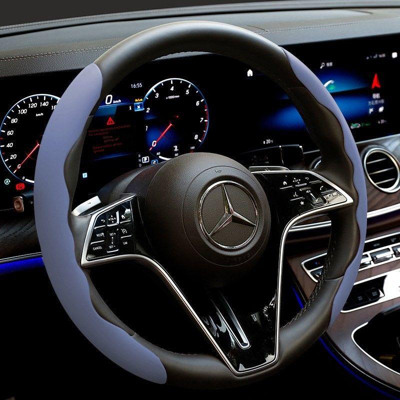 

Car Steering Wheel Cover Car Liquid Q Feel Handle Cover Car Sweat-Absorbing All Year Round Neutral Non Slip Card Cover Manufacturer Liquid Lavender Gray