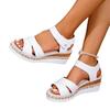 Women's Fashion Plus Size Adjustable Strap Open Toe Casual Wedge Sandals Comfortable Slip Resistant Sole Lightweight Design