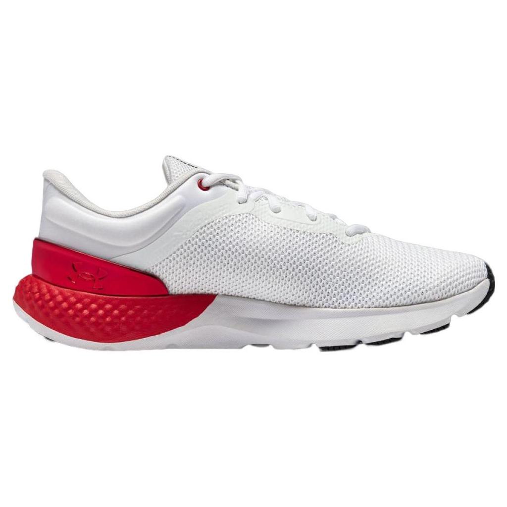 Under Armour Charged Escape 4 Lace-Up Fabric Low-Top Running Shoes Men sneaker White Red 3026825-100