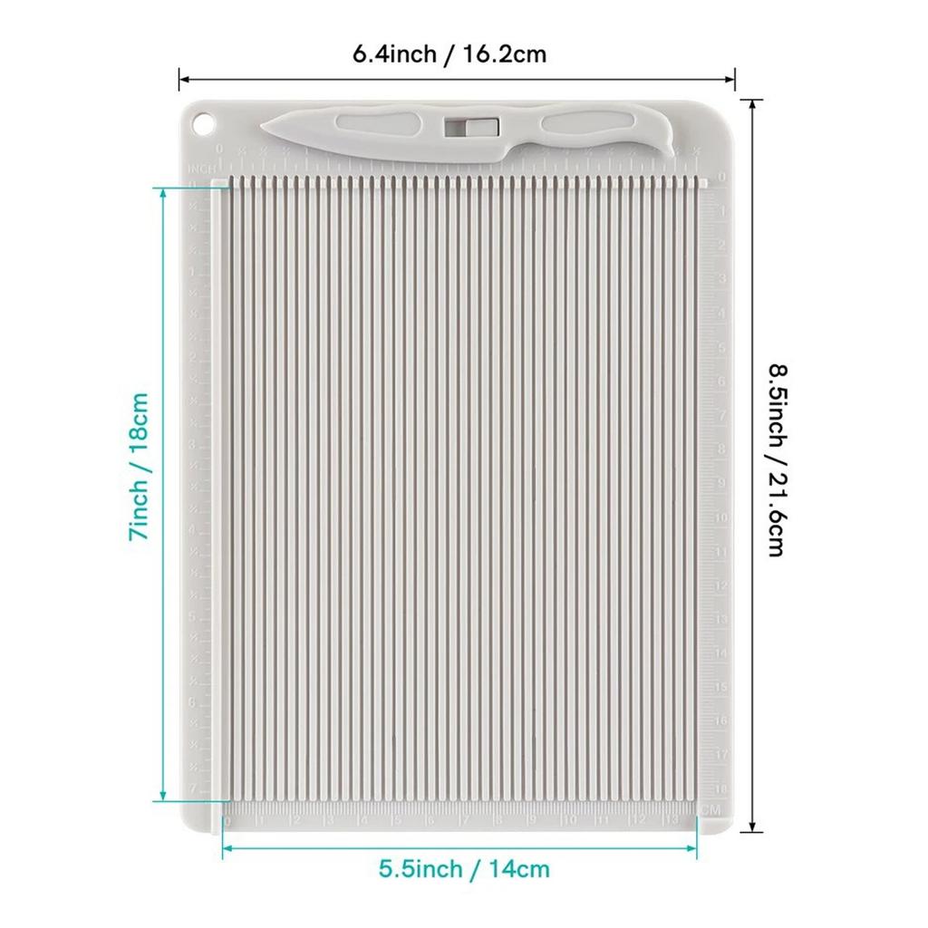 Paper Scoring Board Multi Purpose Creasing Board for Book Cover Envelope Scrapbooking Card Making White