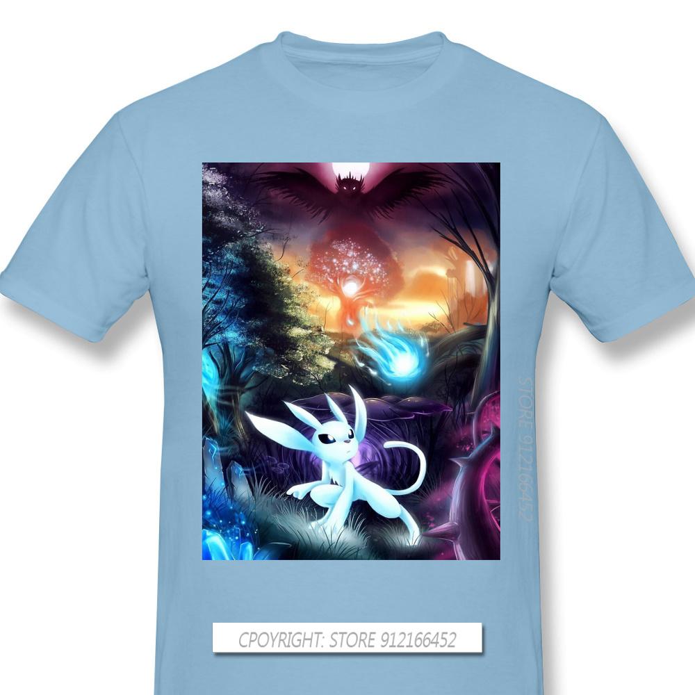 Wisps Chiffon Print 100 Cotton Funny T Shirts Ori And The Blind Forest Naru Gumo Kuro Game Unisex Fashion Streetwear