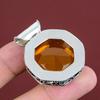 Faceted Citrine Pendant Original Gemstone Pendant 925 Sterling Silver Pendant Birthstone Jewelry Handmade Vintage Pendant Engagement Gifts