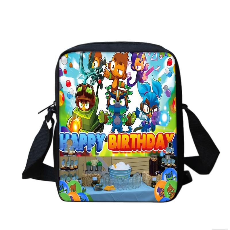 Bloons TD 6 shoulder bag, large capacity, compact, new trend, game printing, kindergarten, elementary school, boys and girls
