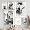 Wall Art Canvas Painting Paris Towel Champagne Fashion Girl Black White Home Decor Posters And Print Living Room Wall Pictures