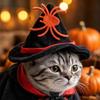 Pet Halloween Cape and Hat Set for Cats and Dogs - Costume Accessories for Holiday Parties