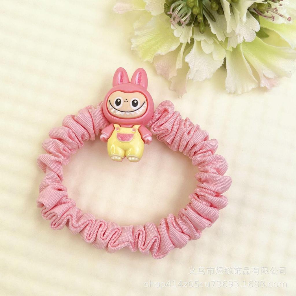 5 Εικόνες Κινούμενο Σχέδιο Labubu Εκρού Ελαστικό Λαστιχάκι Μαλλιών για Γυναίκες & Παιδιά