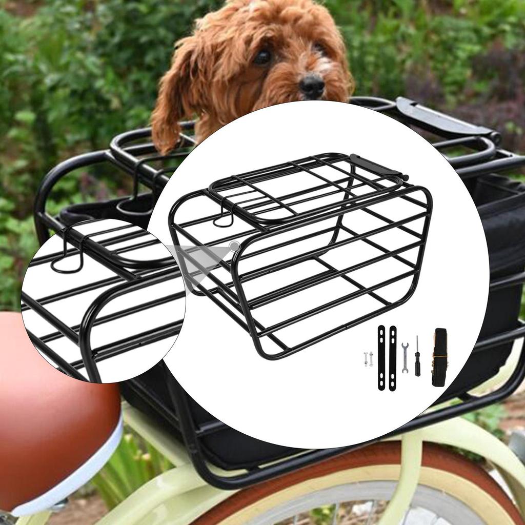 Rear Bike Basket Elegant Biking Rack Basket Bicycle Basket Bicycle Cargo Rack for Daily Commutes Mountain Bikes Hiking Shopping