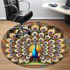 1pc Peacock Feather Office Round Area Rug, Under Office Chairs Bedroom Living Room Home Decor, Room Deco, Available in Various Sizes L1024358