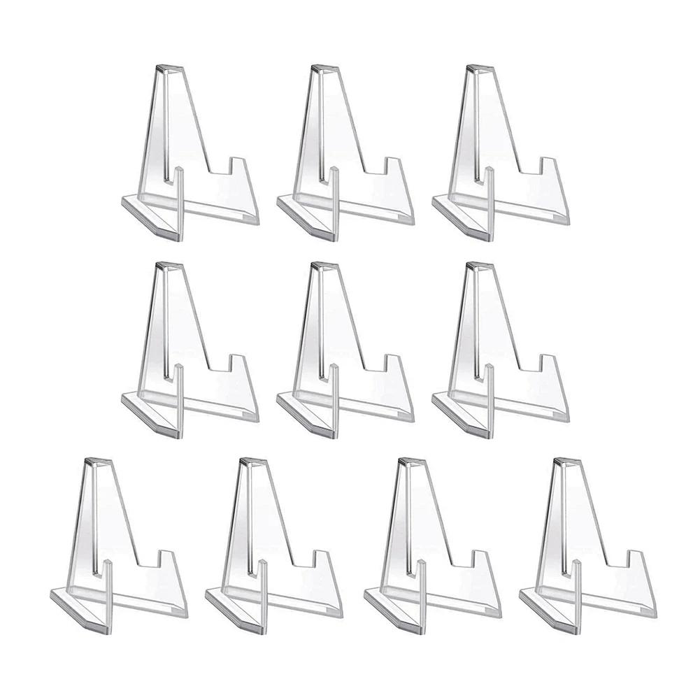 

10/20 Pcs Acrylic Display Stand Transparent Triangle Commemorative Coin Watch Holder Display Rack Exhibitions Shelf Home Decor
