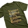 Verschiedene Ritter des Templerordens T-Shirt. Sommer-Baumwoll-Kurzarm-O-Ausschnitt-T-Shirt für Herren
