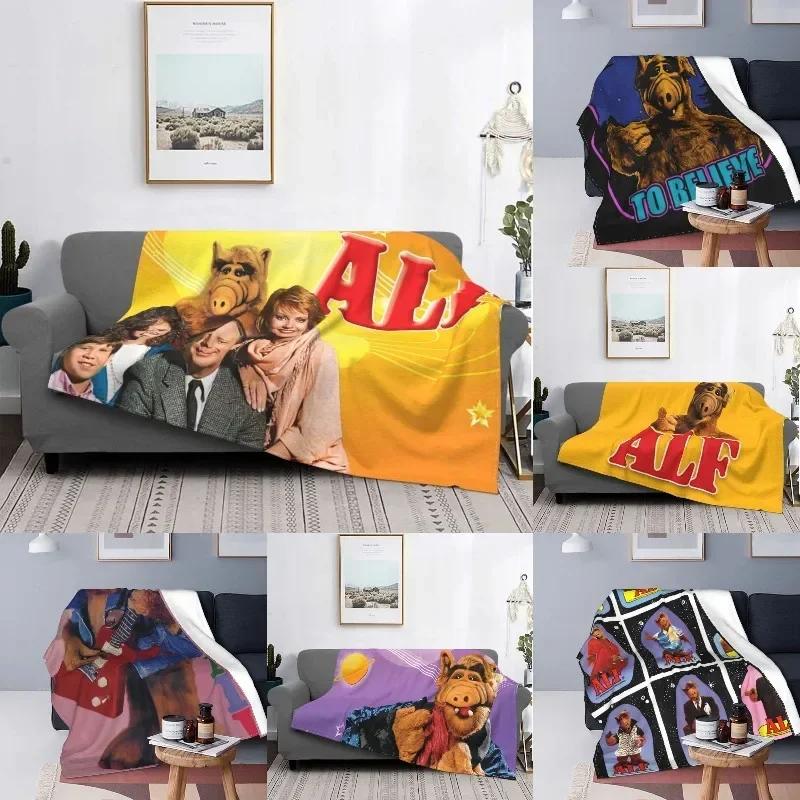 Sci-Fi-TV-Show ALF Decke Warmer Fleece Weiches Flanell Außerirdische Lebensform Überwurfdecken für Bett Sofa Reise Herbst