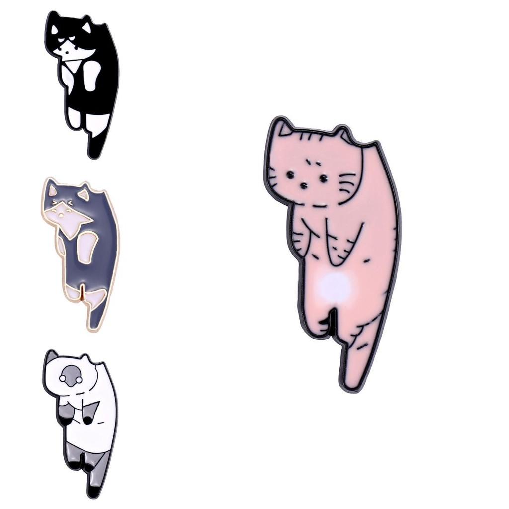 Cat Unique Siamese Themed Alloy Brooch Pin Fun Decorative Accessory For Clothing Bags And