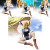 Dragon Ball Z Figure Android 18 Sitting Pose Stylish Pvc Anime Model 13cm Collectible