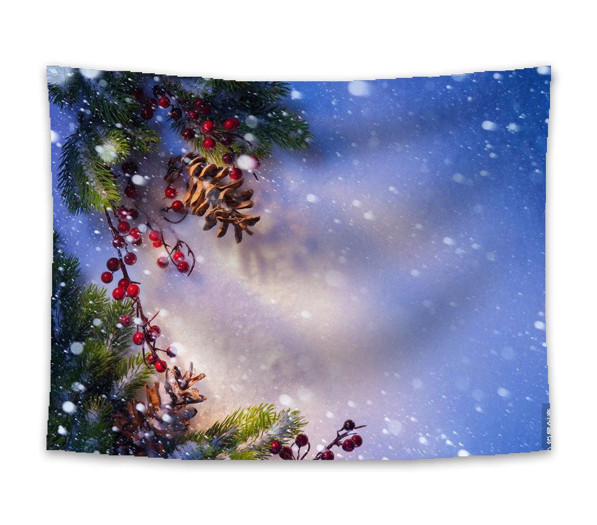 С Рождеством печатный домашний декор гобелен настенный для спальни гостиной Настенный — фото 17
