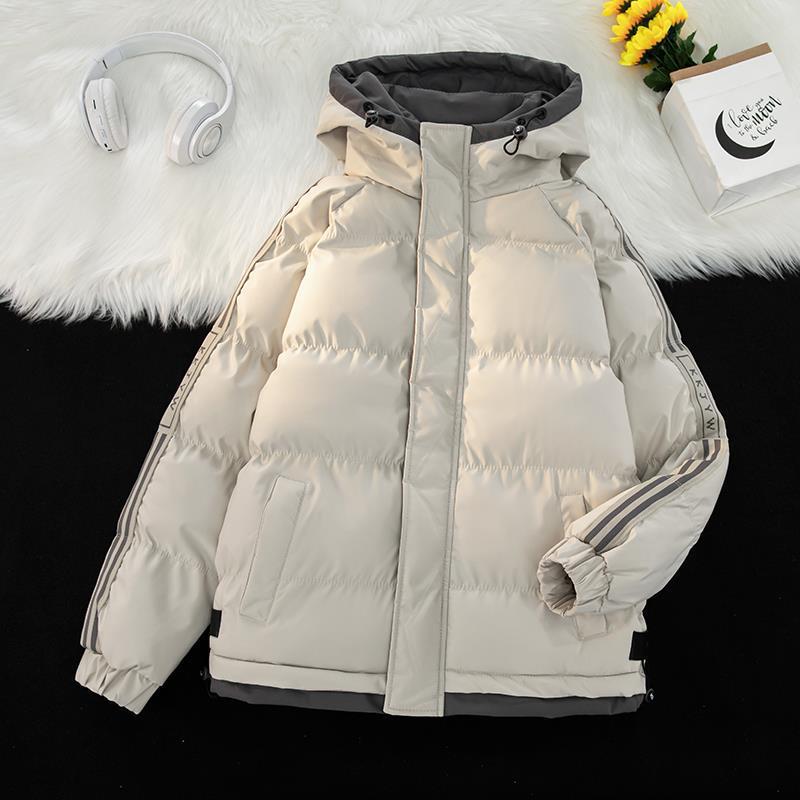 Large-sized Cotton-padded Clothes for Men In Autumn and Winter Casual Men's Thickened Clothes Cotton-padded Jackets with Hats and Warm Outerwear