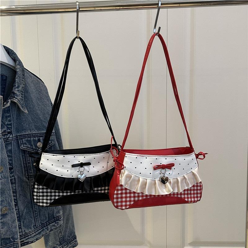 Niche Contrasting Colors Versatile Shoulder Underarm Bag Women's New Sweet and Cool Spice Girl Style Portable Small Bag