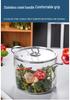 Heat-Resistant Borosilicate Glass Soup Pot with Double Stainless Steel Handles