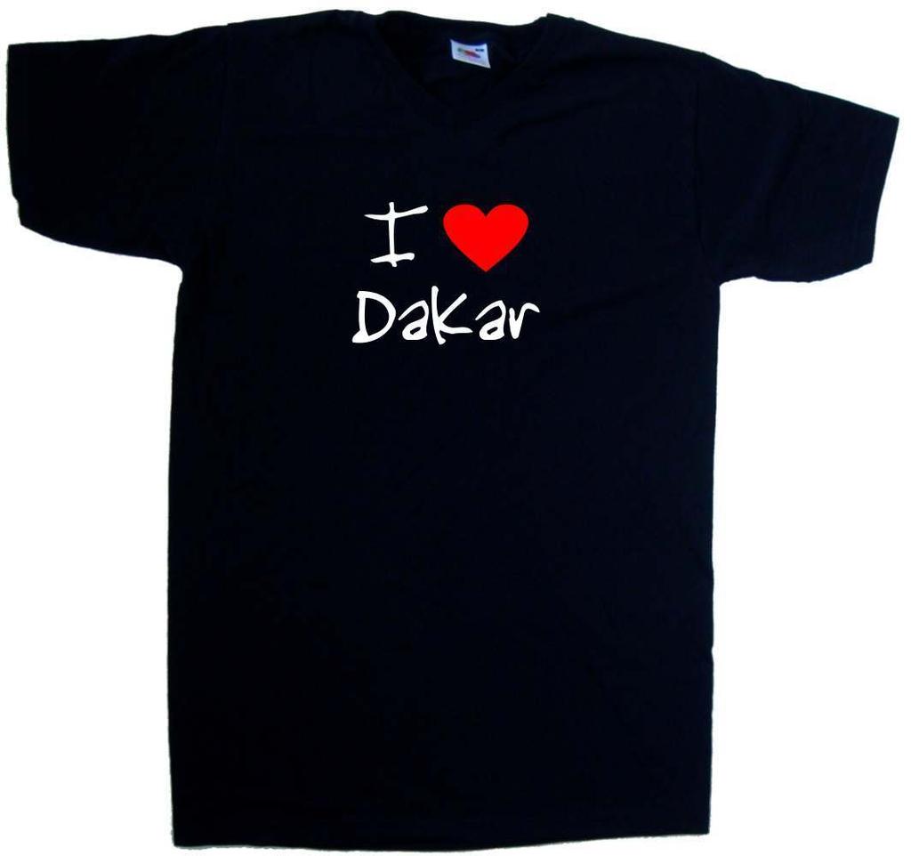 I Love Heart Dakar V-Neck T-Shirt