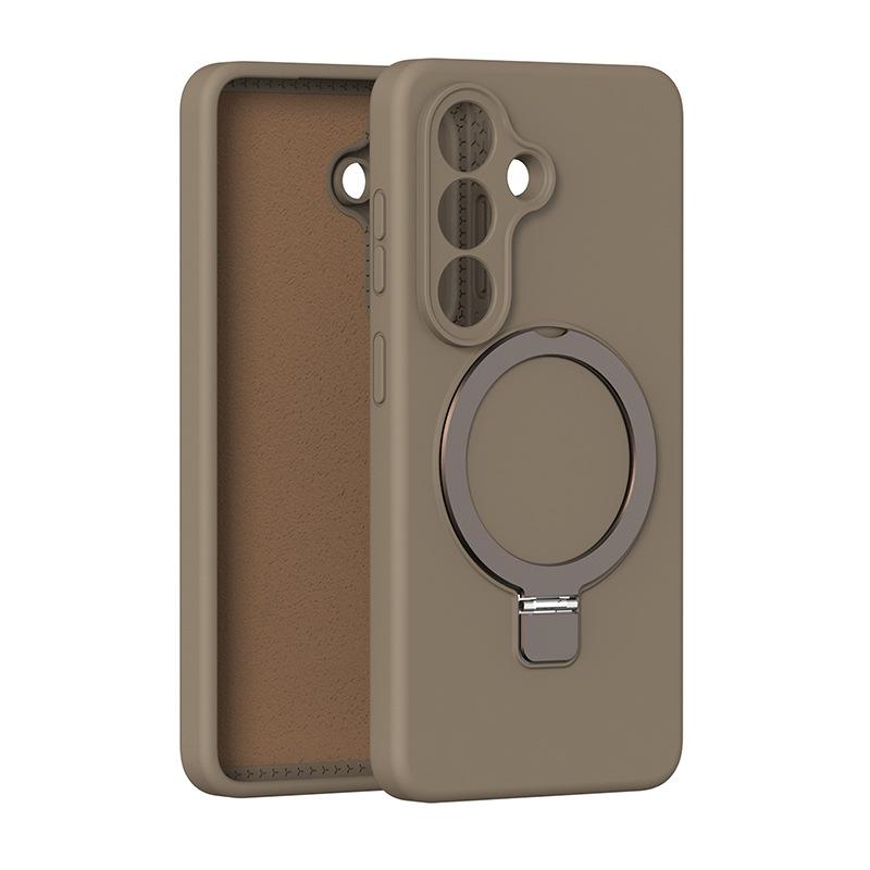 Liquid Silicone Mobile Phone Case Is Suitable for Samsung S26 Magnetic Suction Bracket Mobile Phone Case S26plus All-inclusive Anti-drop Case