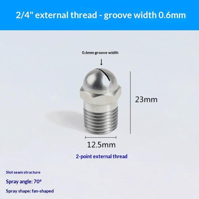 Hot Flat Fan Spray Nozzle BHC Air Knife Blowing Wind Nozzle 1/8'' 1/2'' Slot Cleaning High Pressure For Industrial Dust Removal
