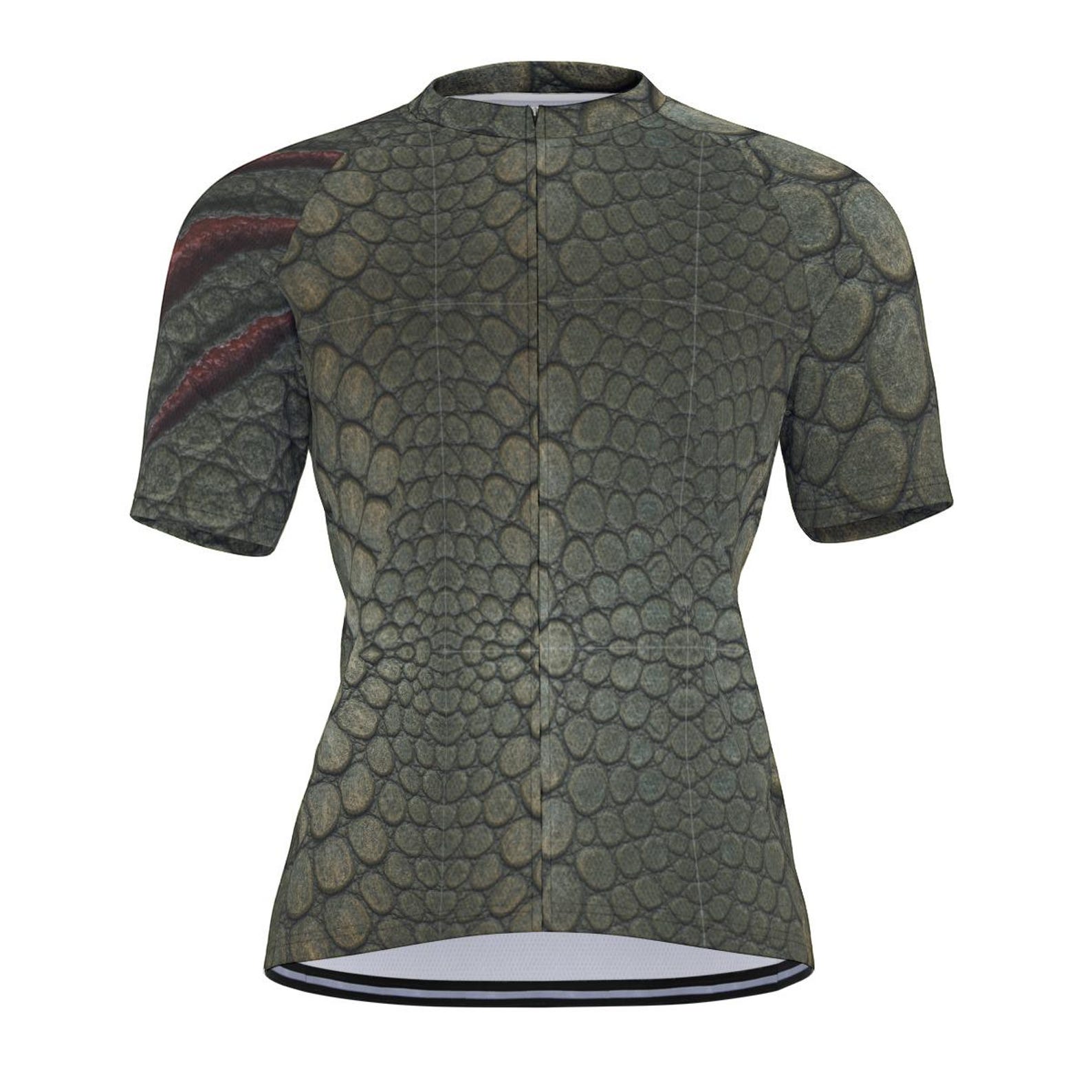 Reptilian Scales & Scars Cycling Jersey: Unisex Bike Shirt L