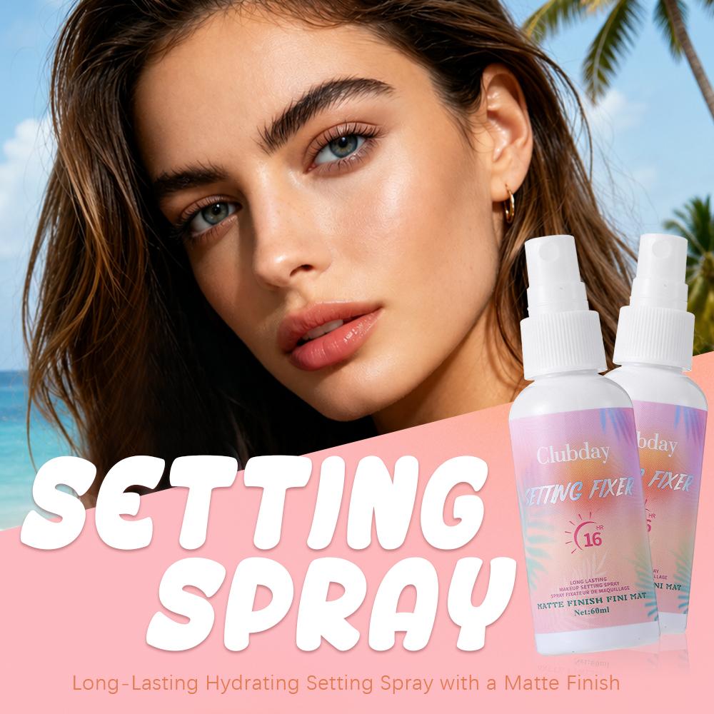 Mattes Fixierspray 60ml Langanhaltender Feuchtigkeitsspendender Make-up Fixierer Wasserdicht Ölkontrolle Gesicht Fixierspray Wischfest Erfrischender Primer & Finisher