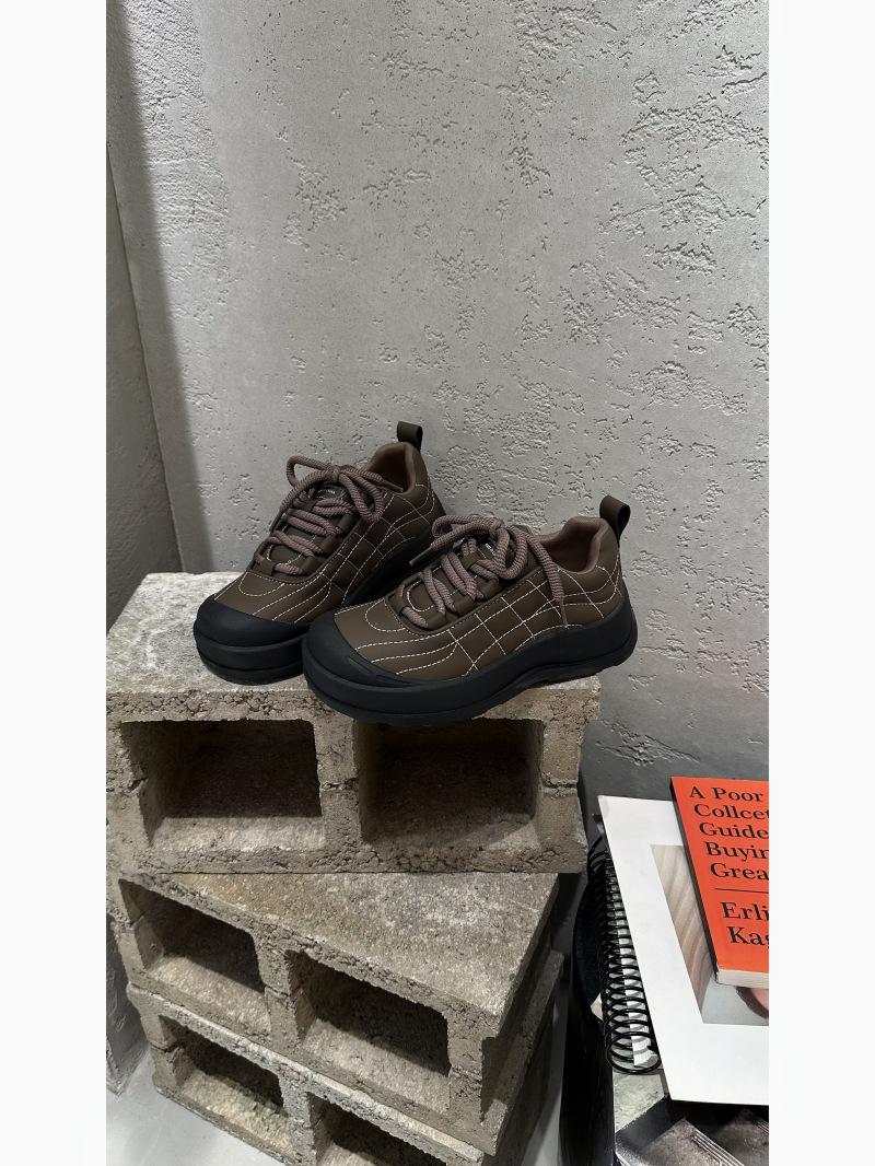 

BAHONGLY платформа хлебные туфли женские 2025 осень новые легкие и уродливые милые повседневные большеголовые спортивные туфли 39 коричневый