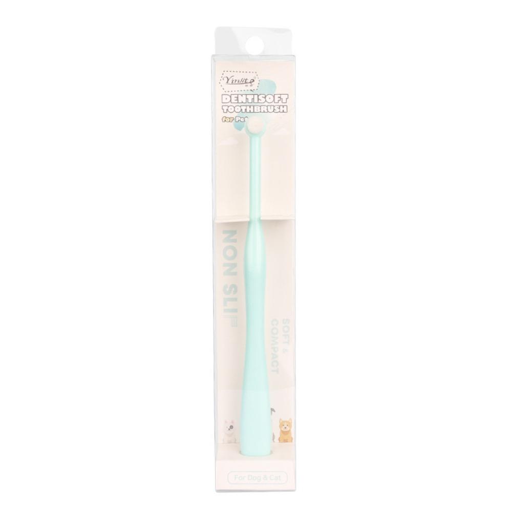 Soft Brush Pet Toothbrush Round Head Pets Cleaning Supplies Practical Oral Cleaning Tool  Cat