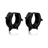 1 Pair Punk Titanium Steel Ear Clip/Ear Stud Earrings For Men Women Black Pierced/No Pierced Fake Ear Circle Pop Jewelry