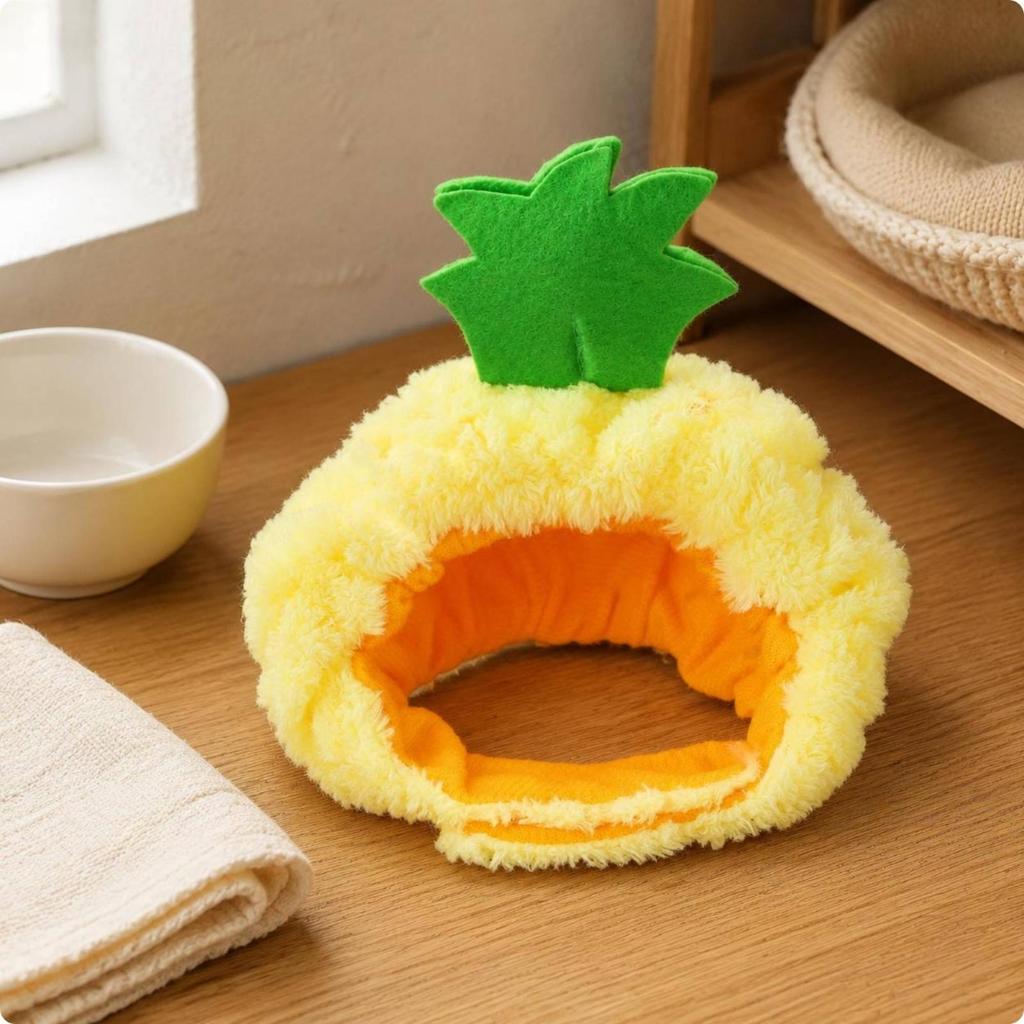 Pineapple Pet Hat Open Face Costume Ear Openings Dress up Headwear