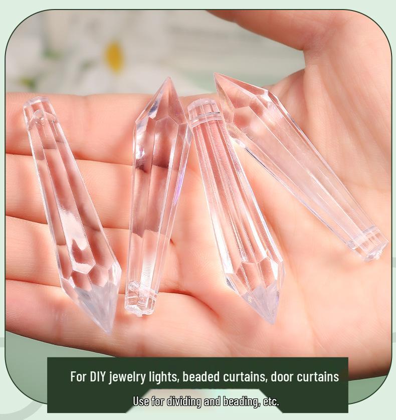 Acrylic Crystal Bead Pendant - Decorative Hanging Ornament for DIY Curtains
