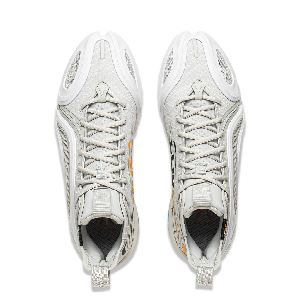 Li Ning BadFive Air 1 Super Basketball Shoes Men's Mid Top Waterdrop Gray ABFV037-7