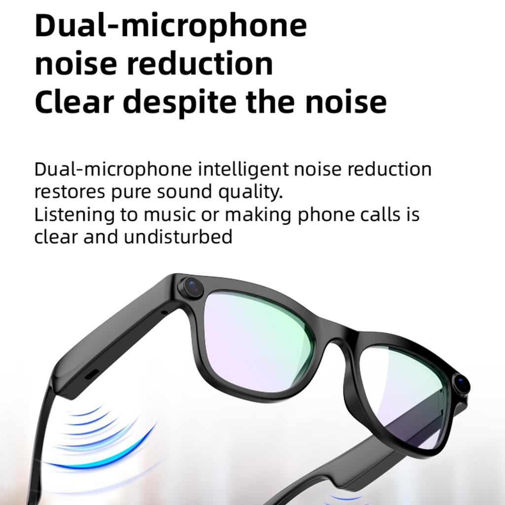 AI Smart Glasses Video Recording Glasses Real Time Translation BT Call Glasses for Travel Meeting