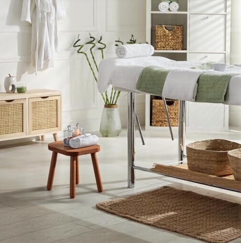 Pinyunxuan Small Wooden Children's Chair, Sensory Desk with Hand-Held Non-Slip Handle, Portable Square Bathroom Furniture Decoration, Size: 24cm*24cm*