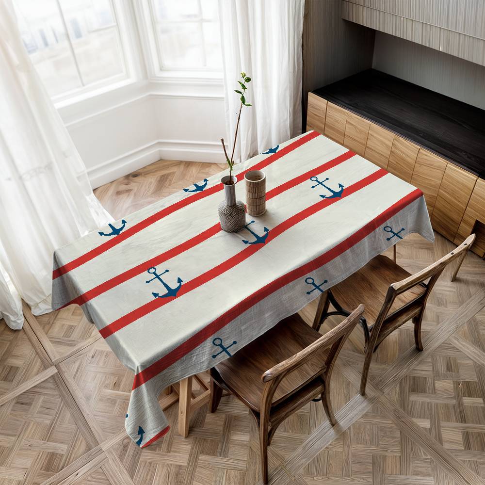 Tischdecke mit Meeresmotiv - Für Abendessen zu Hause/Hochzeiten/Bankette/Partys im Freien, Hoteldekoration