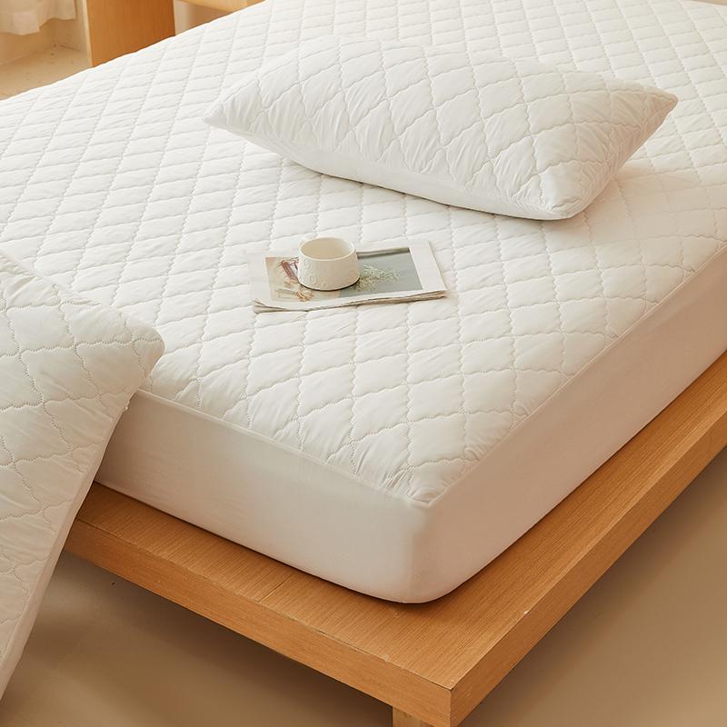 2Pcs Waterproof Quilted Pillowcase Solid Color Pillow Cover Case 48x74cm Pillowsham (No Inner Core)