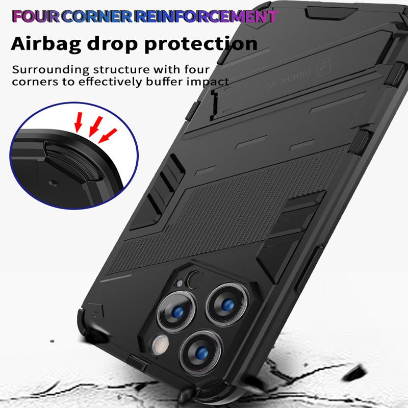 Shockproof Case For iPhone 14 15 Pro Max Cover Apple iPhone 11 12 13 Mini XS XR X 6 7 8 Plus 6S Phone Case Armor Hard Back Coque
