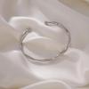 Hot Sale Exaggerate Individuality Metal Smooth Surface Water Drop Bangle for Woman  Adjustable Bracelet Paty Jewelry Daily Wear