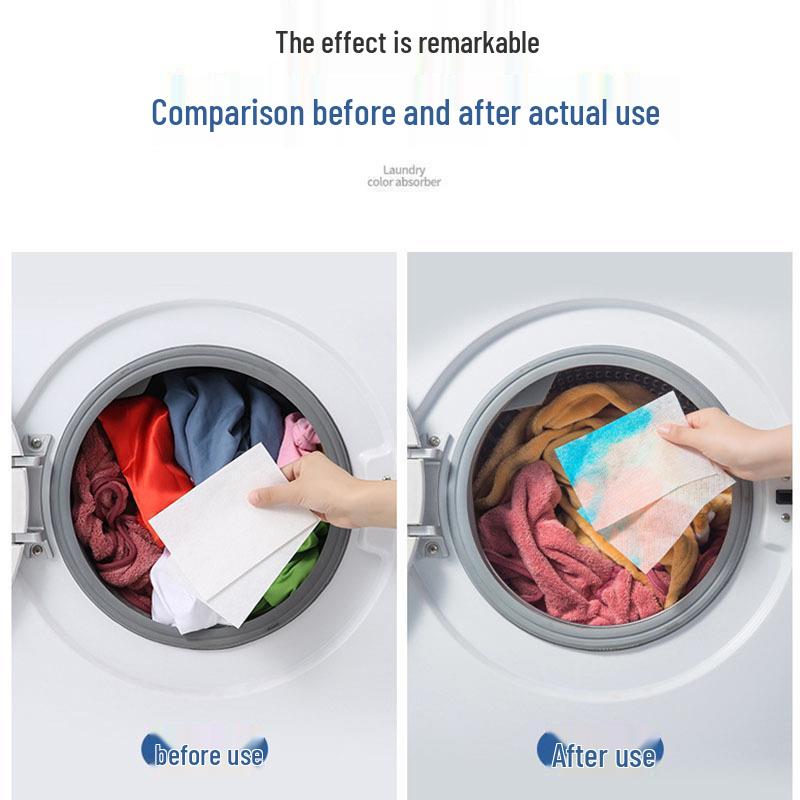Color Absorbing Anti-Bleed Laundry Sheets - Japanese Color Master, Anti-Stain Disposable Sheets, 50-Pack.