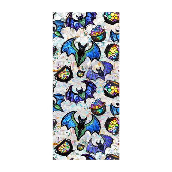 

Радужная пленка для защиты конфиденциальности на окна на Хэллоуин, неклеящаяся наклейка на стекло, призматическая, окрашенная, статическая, солнцезащитная, защитная пленка для гостиной, спальни K