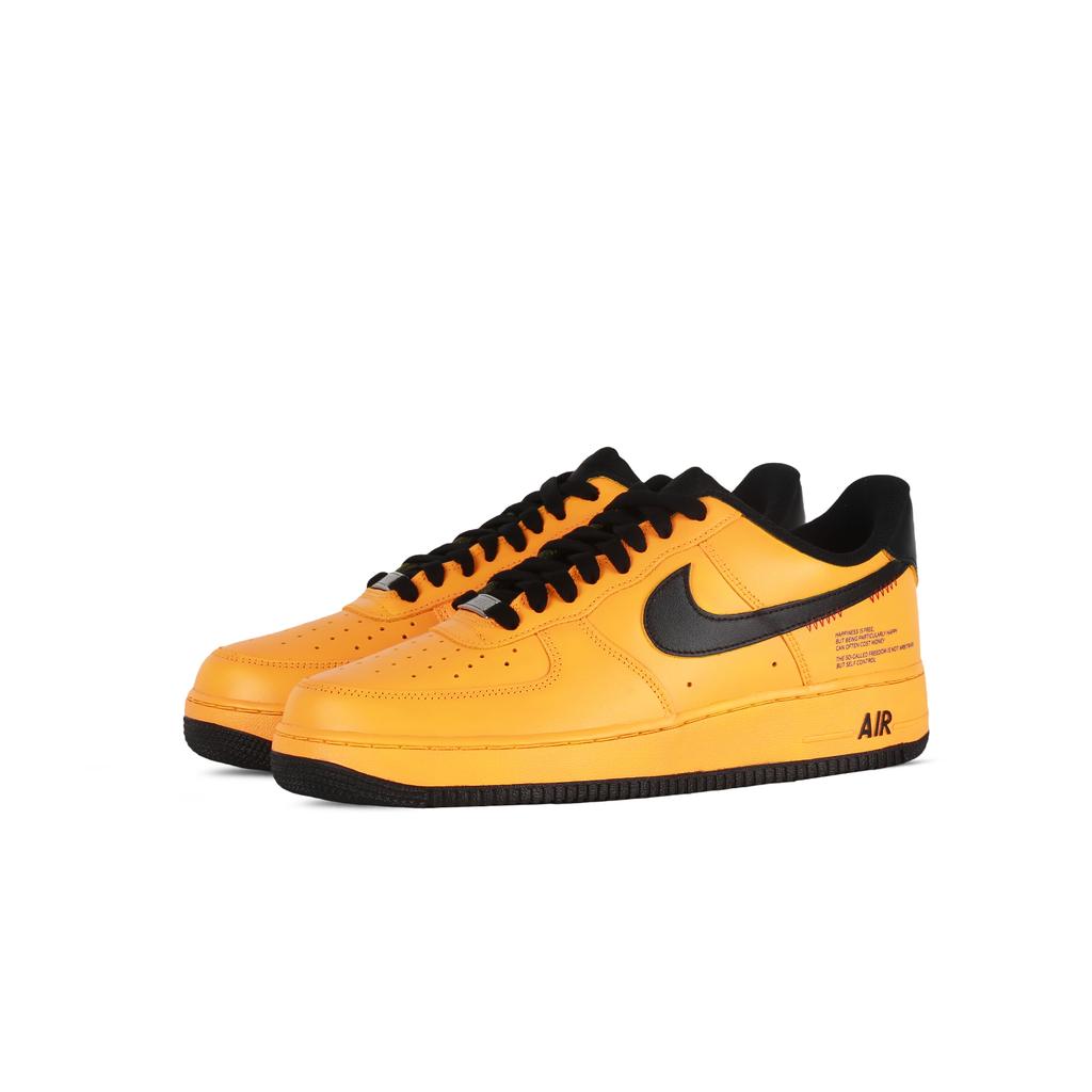 Nike Air Force 1 Sunrise Coverage Tlumení Odolné proti oděru Nízké Skateboardové boty Unisex Černá Žlutá CW2288-001(Tým368-)