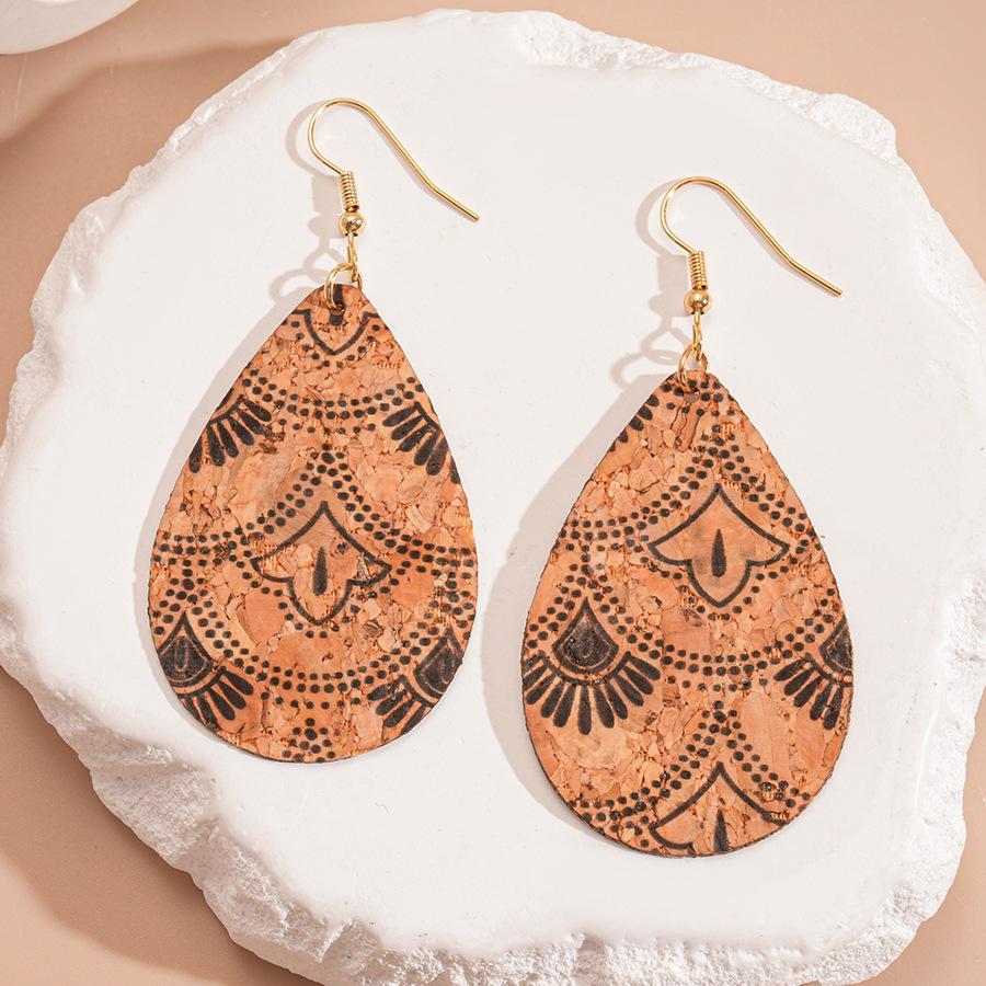 Ethnic Style Geometric Round Ear Hook Bohemian Retro High-end Earrings